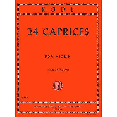 Twenty-Four Caprices, for violin; Pierre Rode (International)