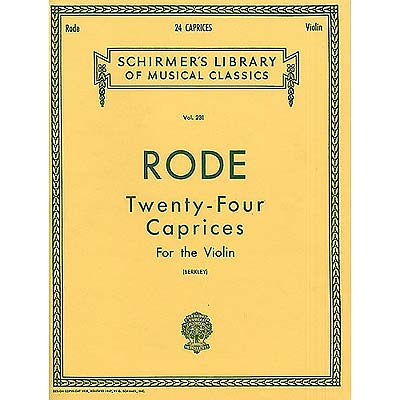 Twenty-four Caprices, for violin (Barkley); Pierre Rode (Schirmer)