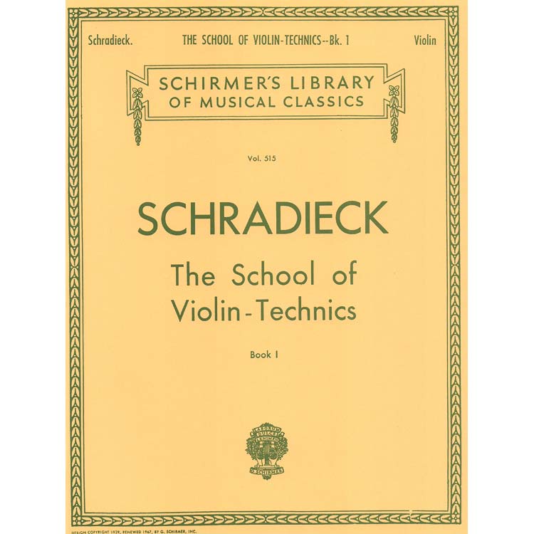 School of Violin Techniques, Book 1; Henry Schradieck (G. Schirmer)