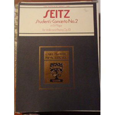 Pupil's Concerto No. 2 in G Major, Op. 13, violin/piano; Friedrich Seitz (Carl Fischer)