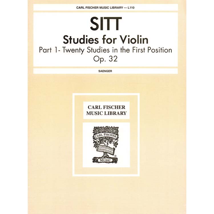 100 Studies, Op. 32, Book 1, violin; Hans Sitt (Carl Fischer)