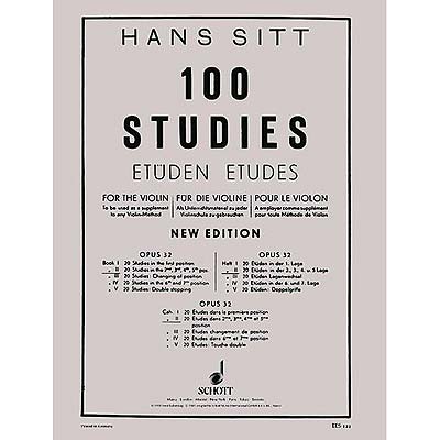 100 Studies, Op. 32, Book 2, violin; Hans Sitt (G. Schirmer)
