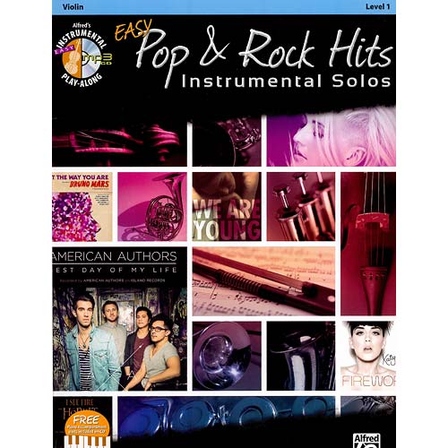 Easy Pop & Rock Hits Instrumental Solos for Violin, Book with CD (Alfred Publishing)