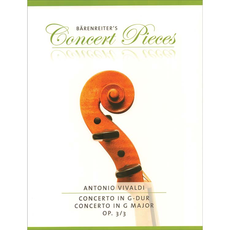Concerto in G Major, op. 3, no. 3, violin and piano; Antonio Vivaldi (Barenreiter)