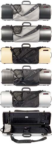 Bam Hightech Oblong 4/4 Violin Case with Pocket 2011XLC Black Carbon