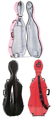 Bobelock 2000W Sky Blue Fiberglass 4/4 Cello Case
