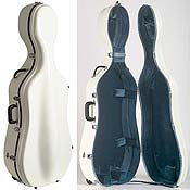 Bobelock 2000W White Fiberglass 4/4 Cello Case