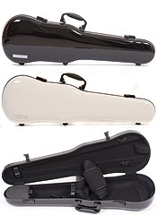 Gewa Air 1.7 Shaped Red Violin Case with subway handle, Black Interior