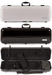 Gewa Air 2.1 Oblong White Violin Case with Subway Handle, Black Interior