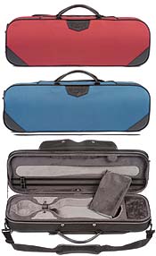 Pedi PAA-16100 Niteflash Oblong 4/4 Violin Case; Red