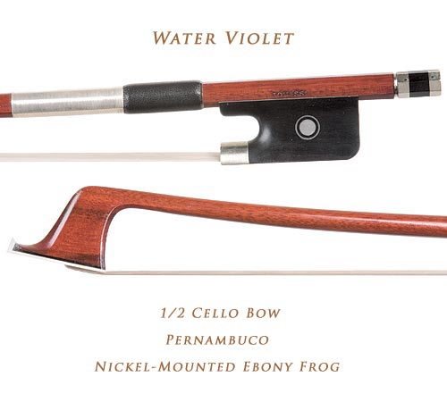 1/2 Water Violet nickel-mounted cello bow