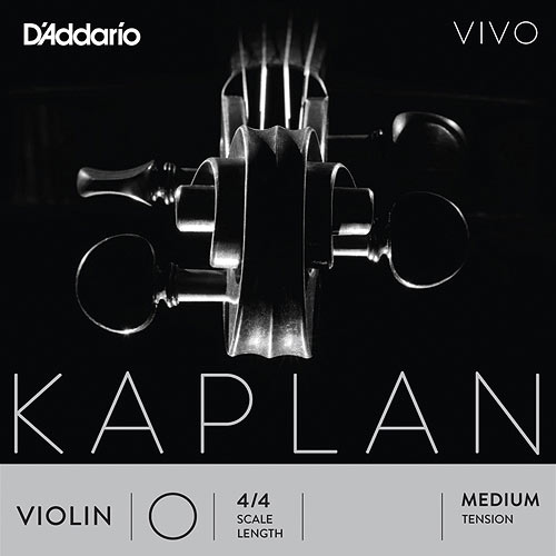 Kaplan Vivo 4/4 Violin D String - Silver Wound on Synthetic Core: Heavy