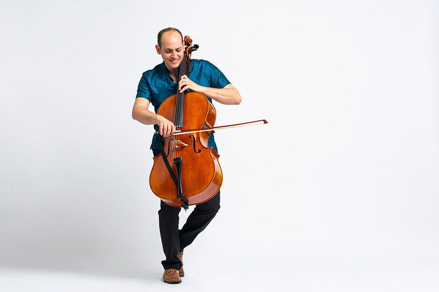 Mike Block plays cello