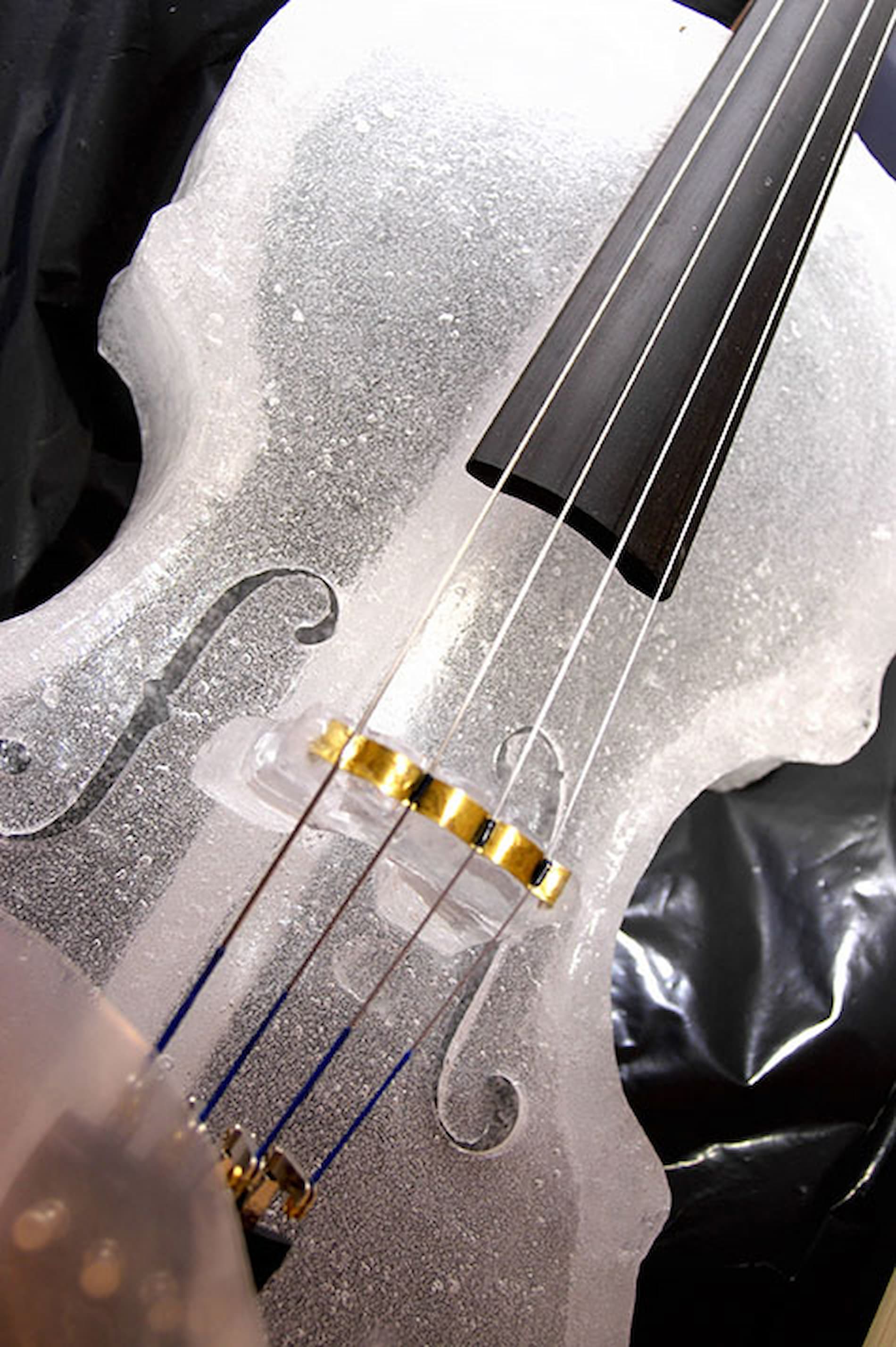 violin made out of ice