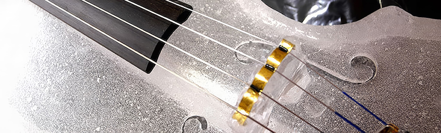 violin made out of ice